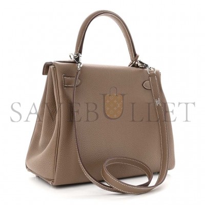 HERMÈS MASTER TOGO KELLY RETOURNE 28 ETOUPE (28*22*10cm) 